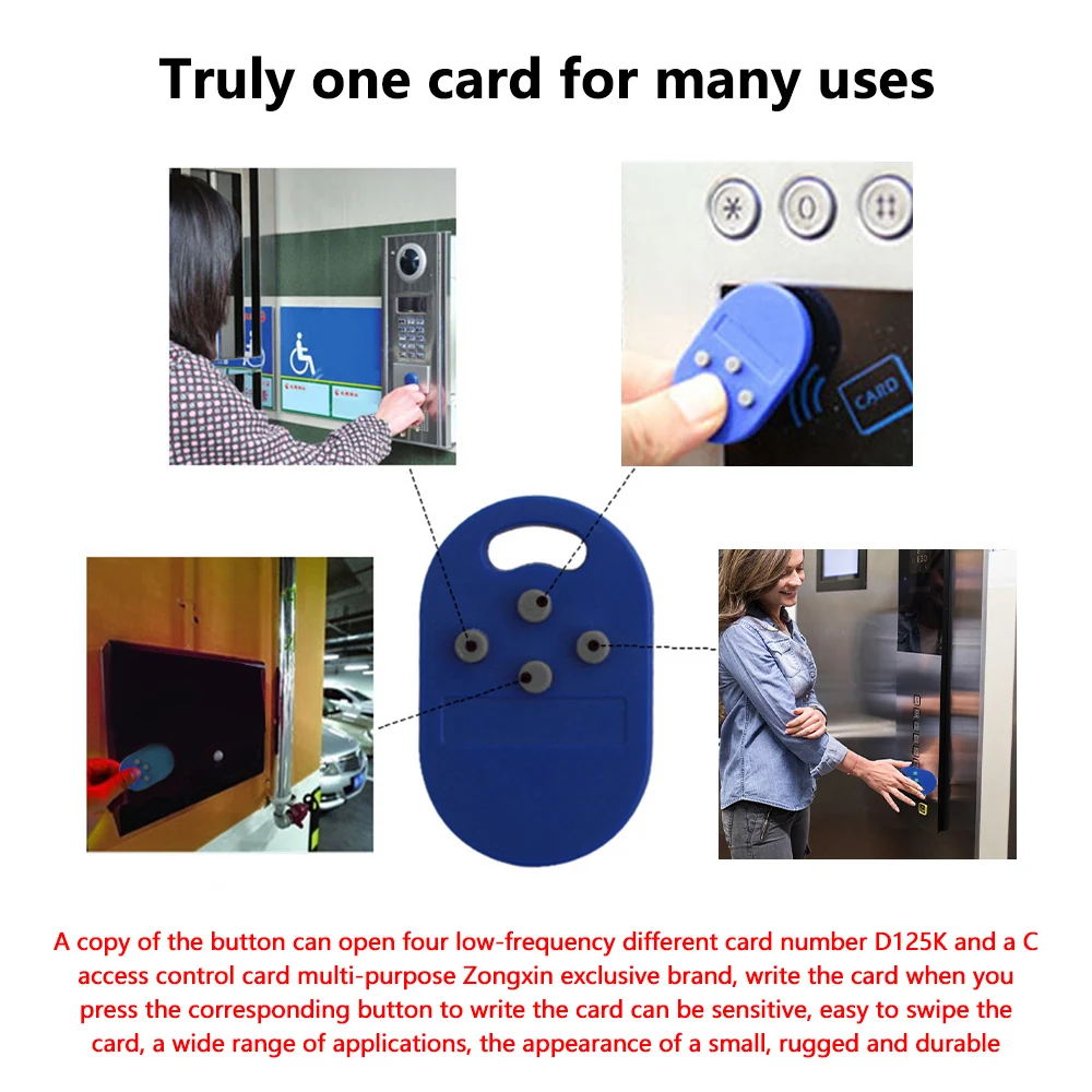 1 chiếc chìa khóa đa năng RFID 5 trong 1 125Khz t5577 em ID có thể ghi được IC 13.56Mhz 1K S50 uid thẻ chìa khóa có thể thay đổi