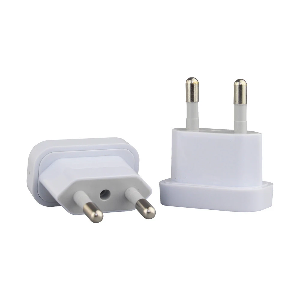 1 pçs 4.0mm/4.8mm adaptador de tomada de alimentação eua para ue euro europa plug conversor de tomada de alimentação adaptador de viagem tomada conversor de energia