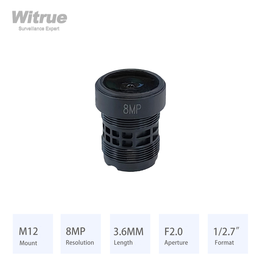 Объектив Witrue HD 8MP CCTV M12 Mount 3,6 мм Aperture F2.0 формат 1/2.7 для видеонаблюдения IP-камеры оптом