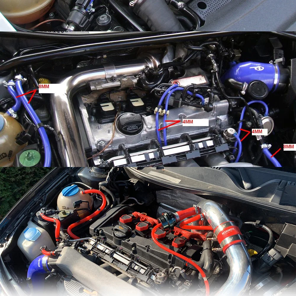 内径 3 ミリメートル、4 ミリメートル、5 ミリメートル、6 ミリメートル、8 ミリメートルシリコン真空チューブホース、ユニバーサル Runsco 自動車部品パイプ黒