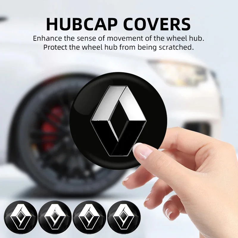 4szt 56mm Nakładka na piastę koła samochodowego Naklejka z emblematem do Renault Kangoo 2 Koleos 1 Modus Kadjar Captur Megane 1 2 3 4
