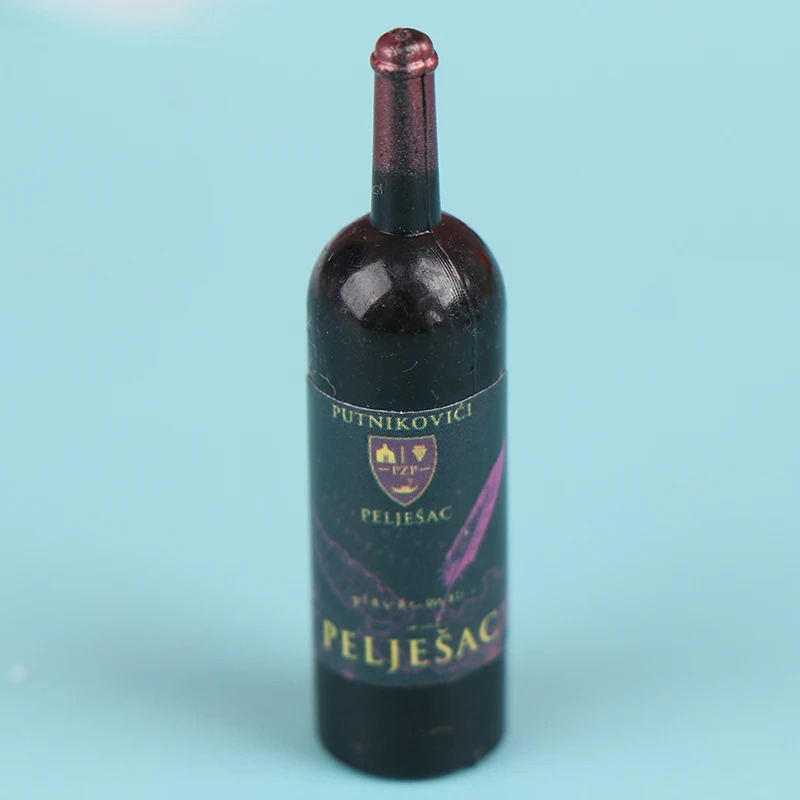 10Pcs 1/12 Dollhouse Miniature Mini Wine Bottle Set With Box Simulation Drinks Model Toys For Doll House Decoration Accessories