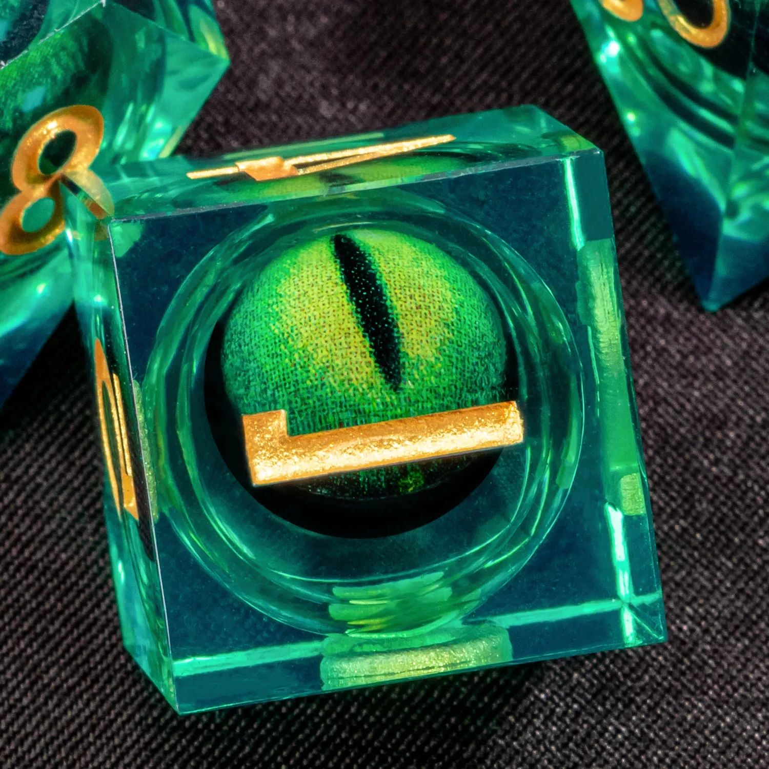 Conjunto de dados D&D de núcleo líquido DND, dados de dungeon e dragão de resina de borda afiada, dramatização, RPG D e D20, D12, D10, D8, D6, D4