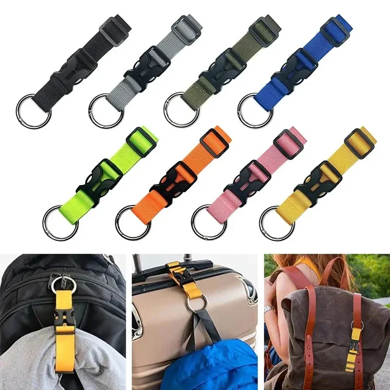 1 pz Backbin cintura fibbia fascia per bagagli zaino multifunzionale fibbia appesa valigia portatile gancio fibbia appesa