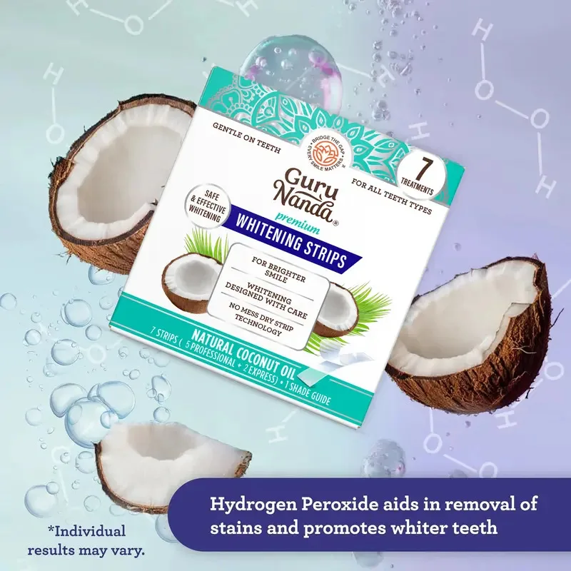Coconut Oil White Strips Coconut Oil White Strips Clean Teeth Remove Stains Oral Hygiene Care Professional Effects White Teeth
