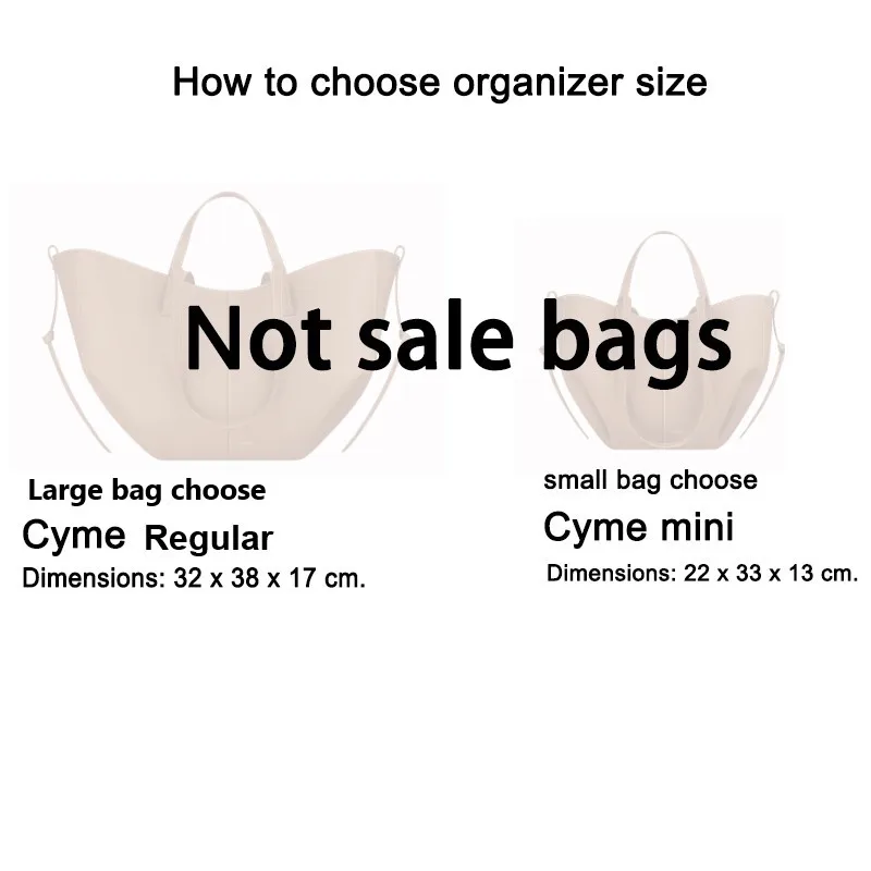 Fit For Cyme Tote Organiser , Felt Insert Organizer Keep Mini Tote in Shape Liner Insert Protector