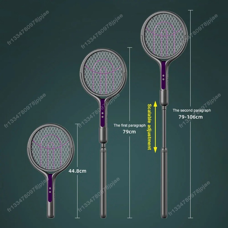 Nieuwe Roterende Hoofd Bug Zapper Racket Oplaadbare Elektrische Vliegenmepper Fly Killer en Muggenval Lamp voor Thuis Indoor Outdoor