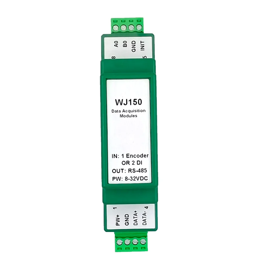 RS485 1-kanaals encoder Pulssignaalteller of 2-kanaals DI hogesnelheidsteller Modbus RTU-module