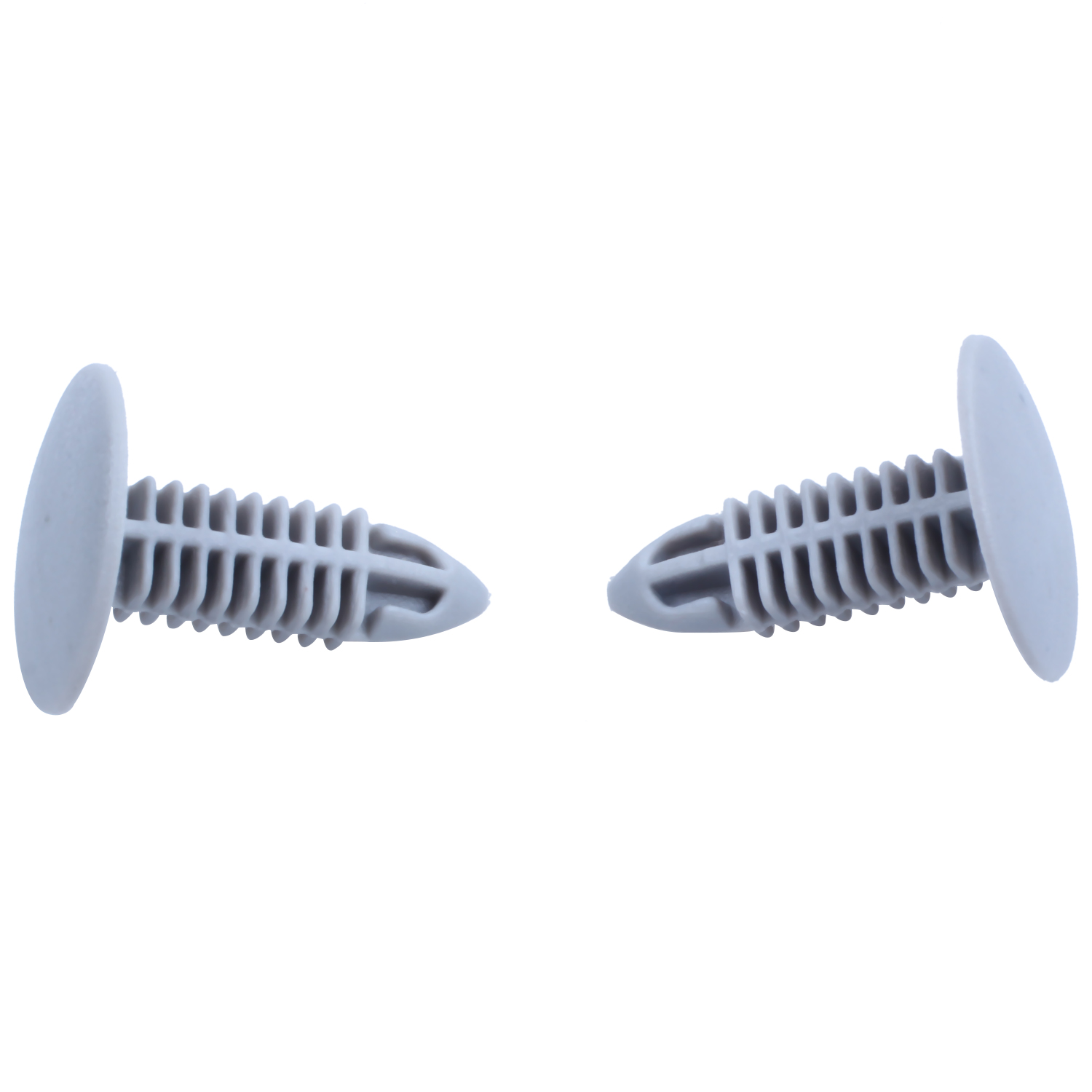 สกรูยึดพลาสติก30ชิ้นตัวกันกระแทกสีเทาสำหรับรูขนาด6มม. x 6.7มม.