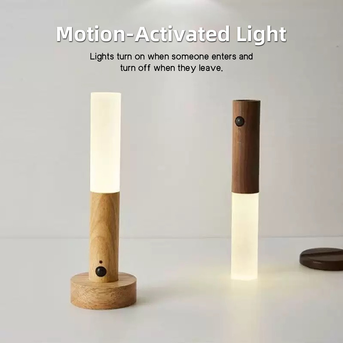 Luz LED nocturna con Sensor inteligente, lámpara de pared magnética recargable, pasillo, escalera, armario de baño, luz decorativa de ambiente