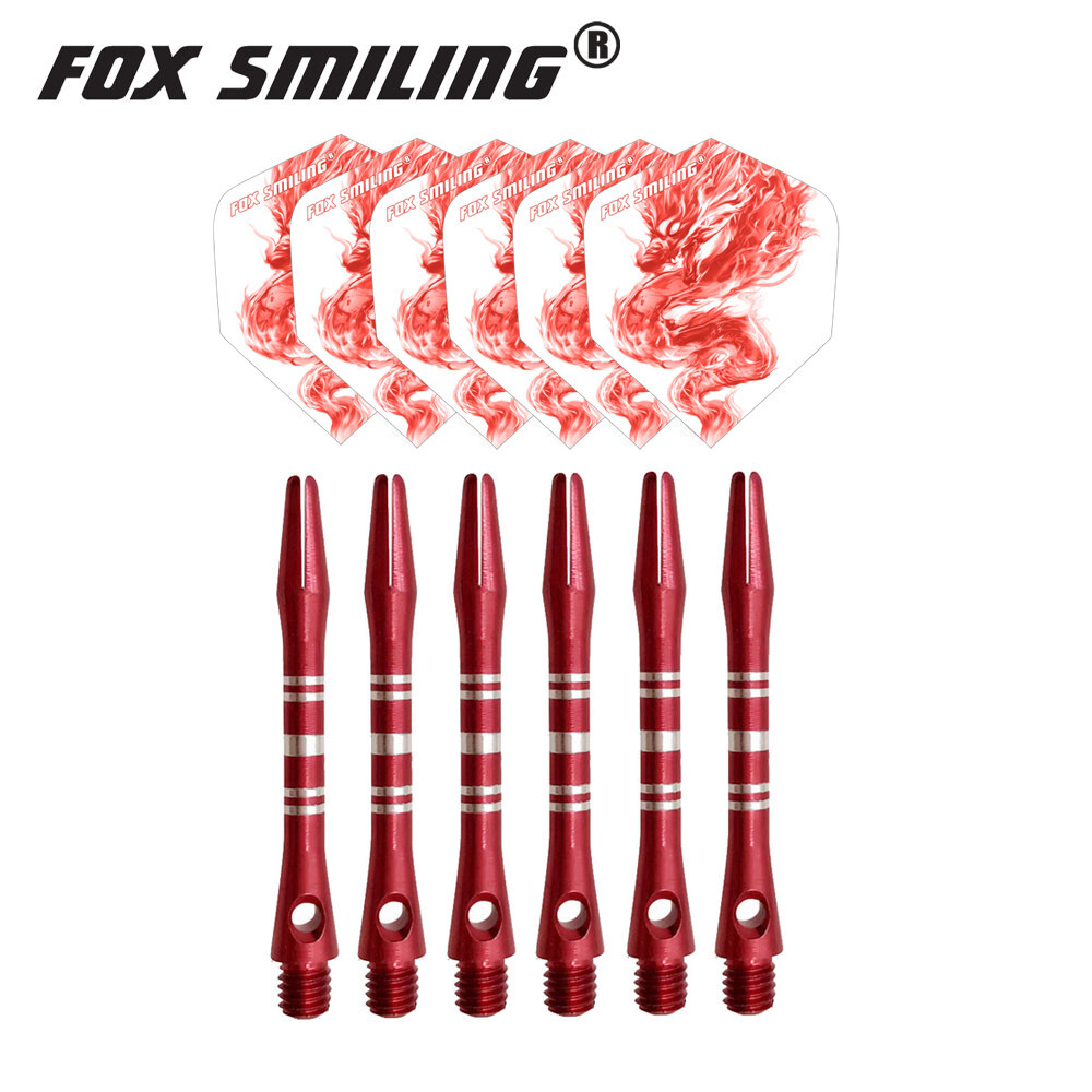 FOX SMILING 41 мм алюминиевые валы для дартса и красивый узор дартс полеты аксессуары для дротиков для профессиональных дартс