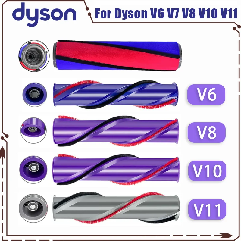 Compatible For Dyson V7 V8 V10 V11 V6 Vacuum Cleaner Soft Roller Brush Carpet Brushroll Bar Spare Part Replacement Accessories