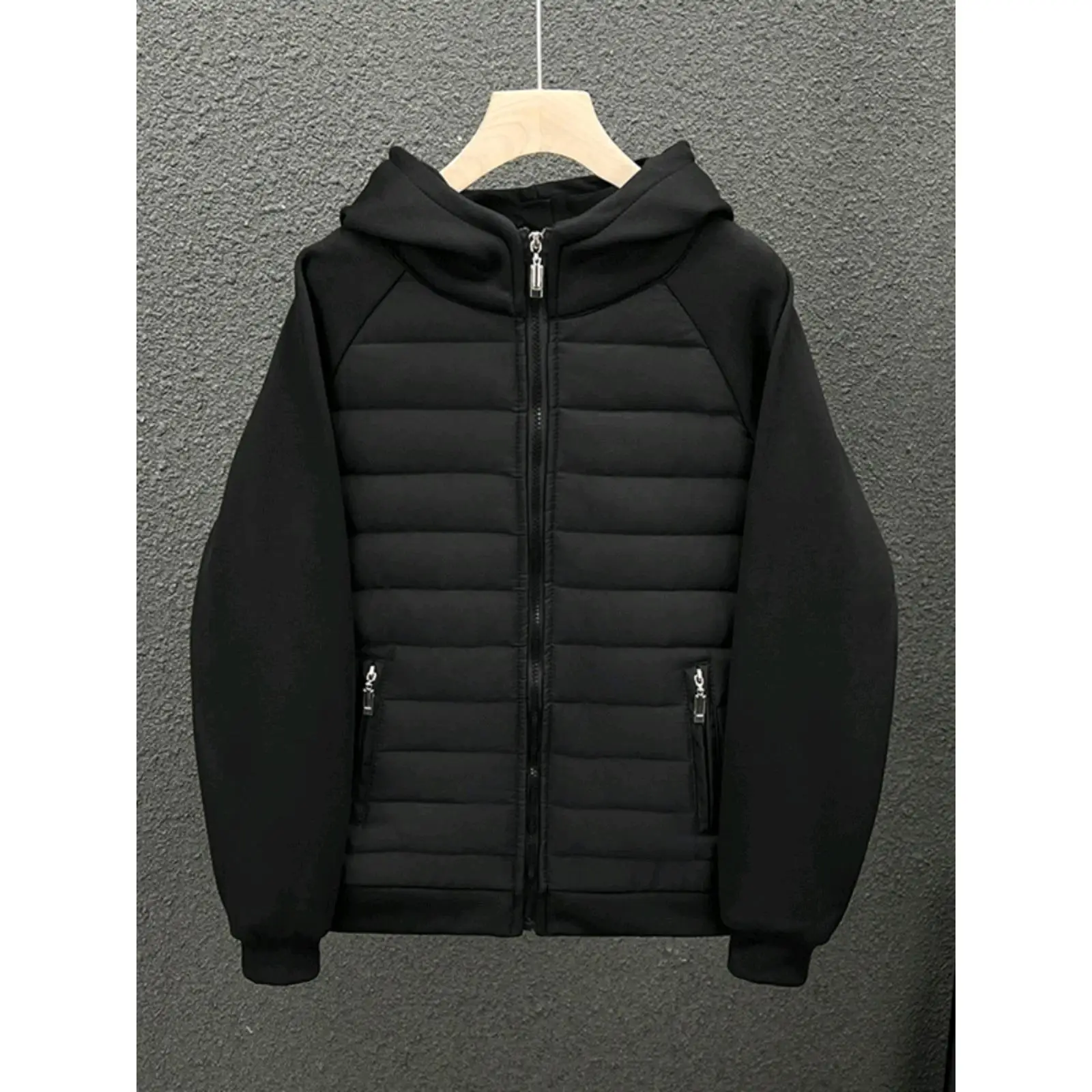 Manteau à capuche en coton de couleur unie pour hommes, veste tendance, gris, noir, blanc, coupe ample, polyvalente, décontractée, Unique, Style Couple