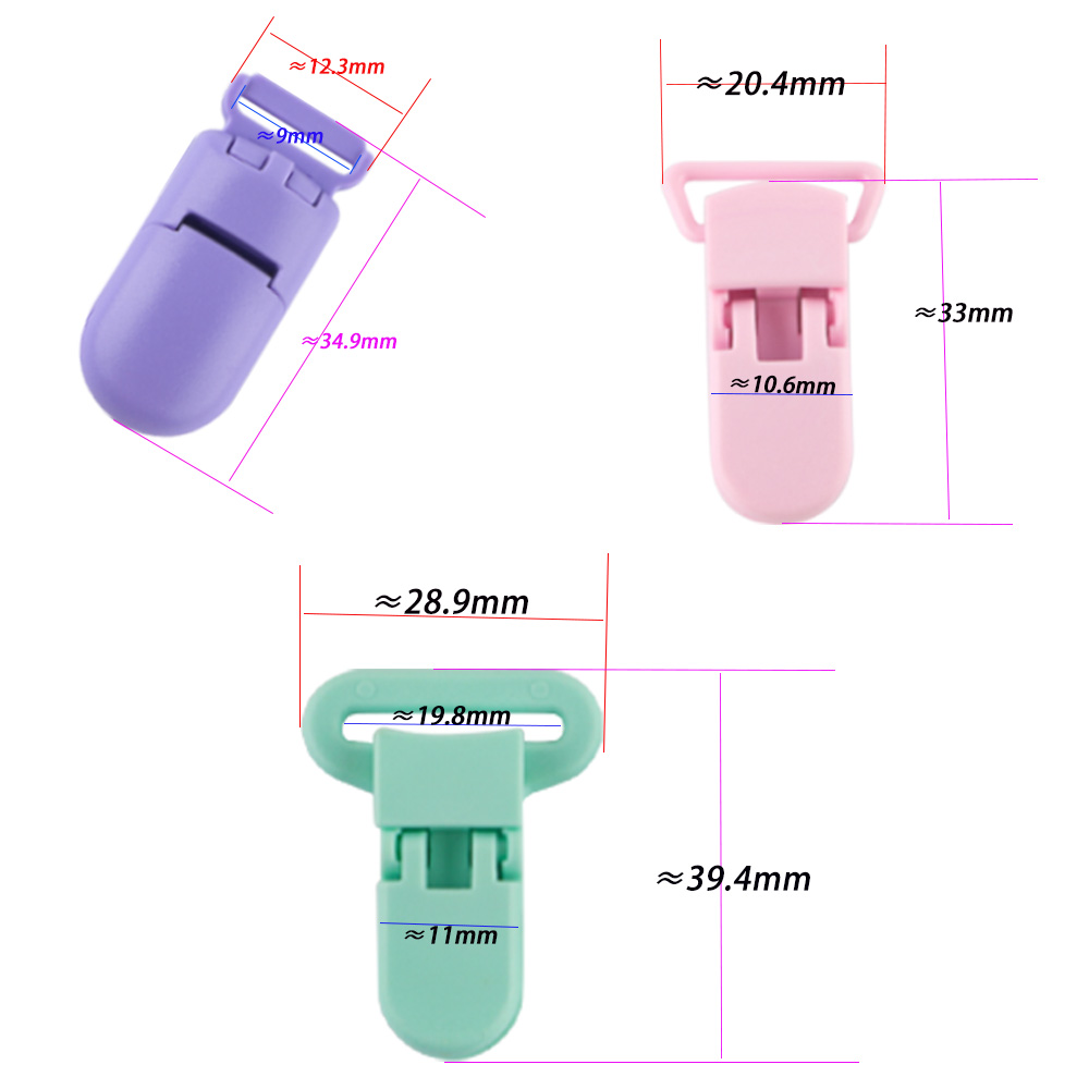 Kovict 10pcs 플라스틱 컬러 젖꼭지 클립 DIY 젖꼭지 체인 클램프 액세서리 쥬얼리 만들기 대량 공예품 도매