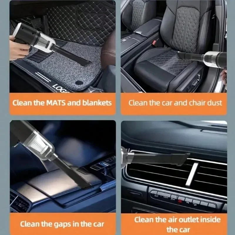 Combinação aspirador de pó carregamento usb carro doméstico aspirador de pó pequeno carro com limpeza poderosa de alta potência totalmente automática