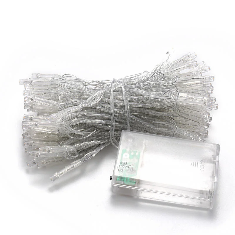 Guirnalda de luces LED impermeables para Navidad, 20M, 10M, 5M, 2M, 3 pilas AA