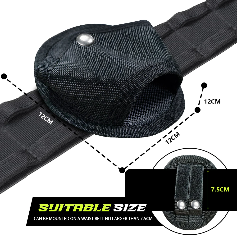 Tactical Molle Handcuff Holder,Quick Pull Out,Waist Pockets,Tool Key Phone Holder,Two Buttons,Adjustable,Fits 1.5inch Belt Loop