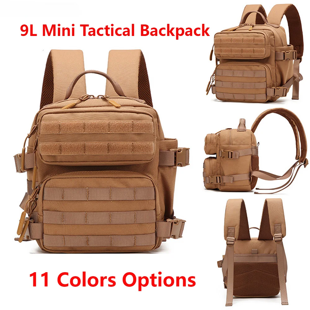 Zaino sportivo da 9 litri MOLLE Borsa da 3 giorni Bug Out Mini pacchetto da esterno per donna Uomo Zaino da campeggio EDC