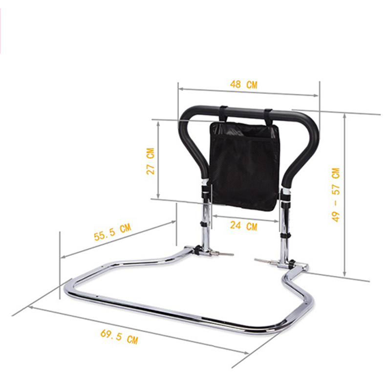 Removable Storage Pocket Senior Bed Rails Non-Slip Handle Guard Rails Senior Bed Rails Fit Any Bed Sicurezza Elderly Furniture