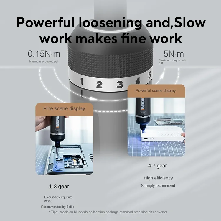 Worx-Mini juego de destornilladores eléctricos inalámbricos inteligentes, herramientas de taladro de mano recargables por USB, WX242, WX241, WX240, 4V