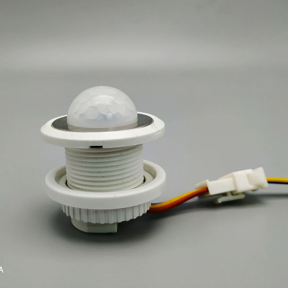 Sensor de luz automático de movimiento infrarrojo, interruptor de Detector IR, cc 12V, 24V, CA 110V, 220V, lámpara de noche de inducción del cuerpo humano