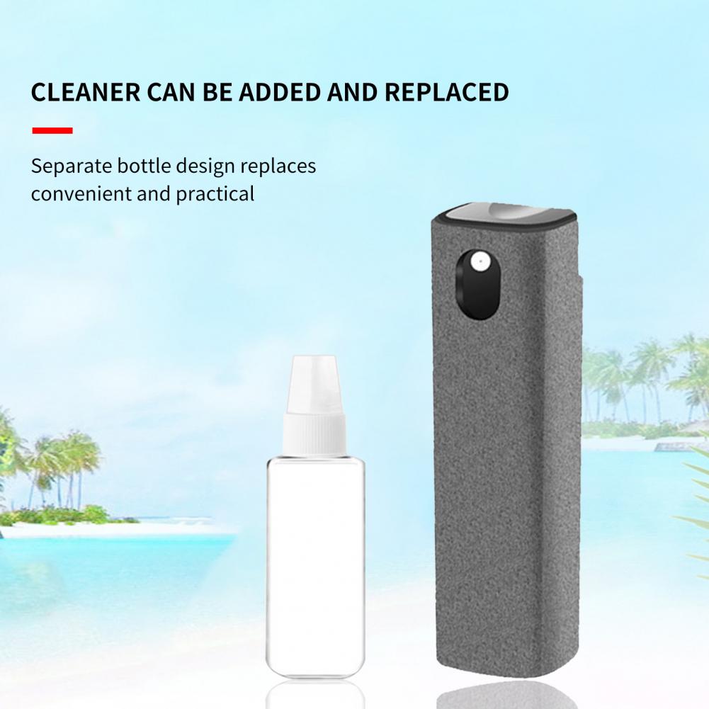 Limpiador de pantalla de teléfono 2 en 1, pulverizador portátil, tableta móvil, PC, paño de microfibra, limpieza de vidrio, almacenamiento de artefactos