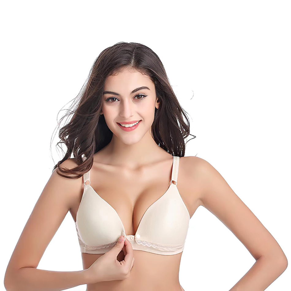 Sutiã de enfermagem para maternidade, clipe frontal, suporte anti-flacidez, respirável, design sem costura para conforto de amamentação pós-parto