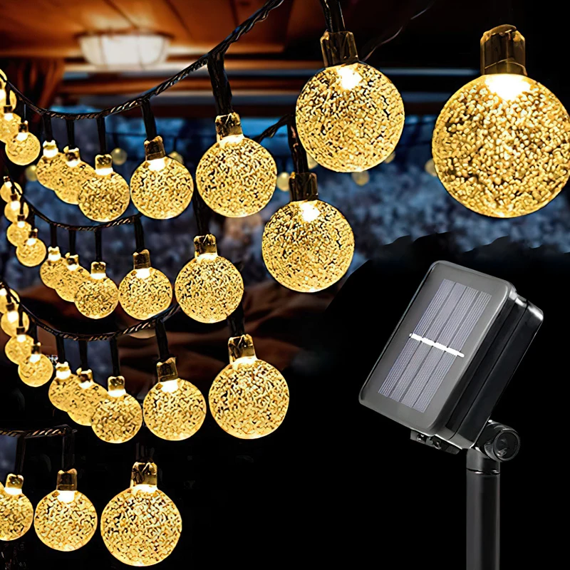 LED-Lichterkette Solar Lichterkette 5m 20led warmes Licht wasserdicht Outdoor Garten Hochzeits dekoration Weihnachts lampe