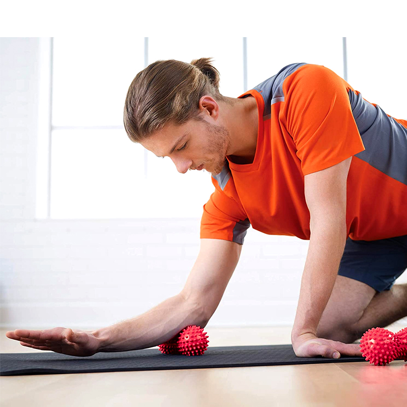 Boule de Massage de Relaxation, 1 pièce, Fitness, stimulant les points d'acupuncture, force de préhension, boule de Fascia, conception de hérisson pour les soins du corps