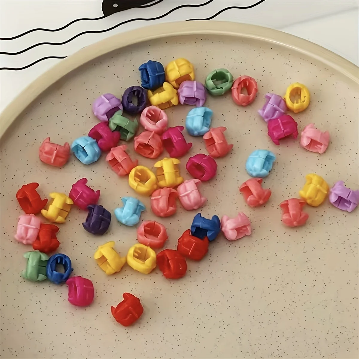 100pcs Small Clips Colorful Hair Clip For Hair Styling Braid Hair, Sweet Cute Hair Accessories