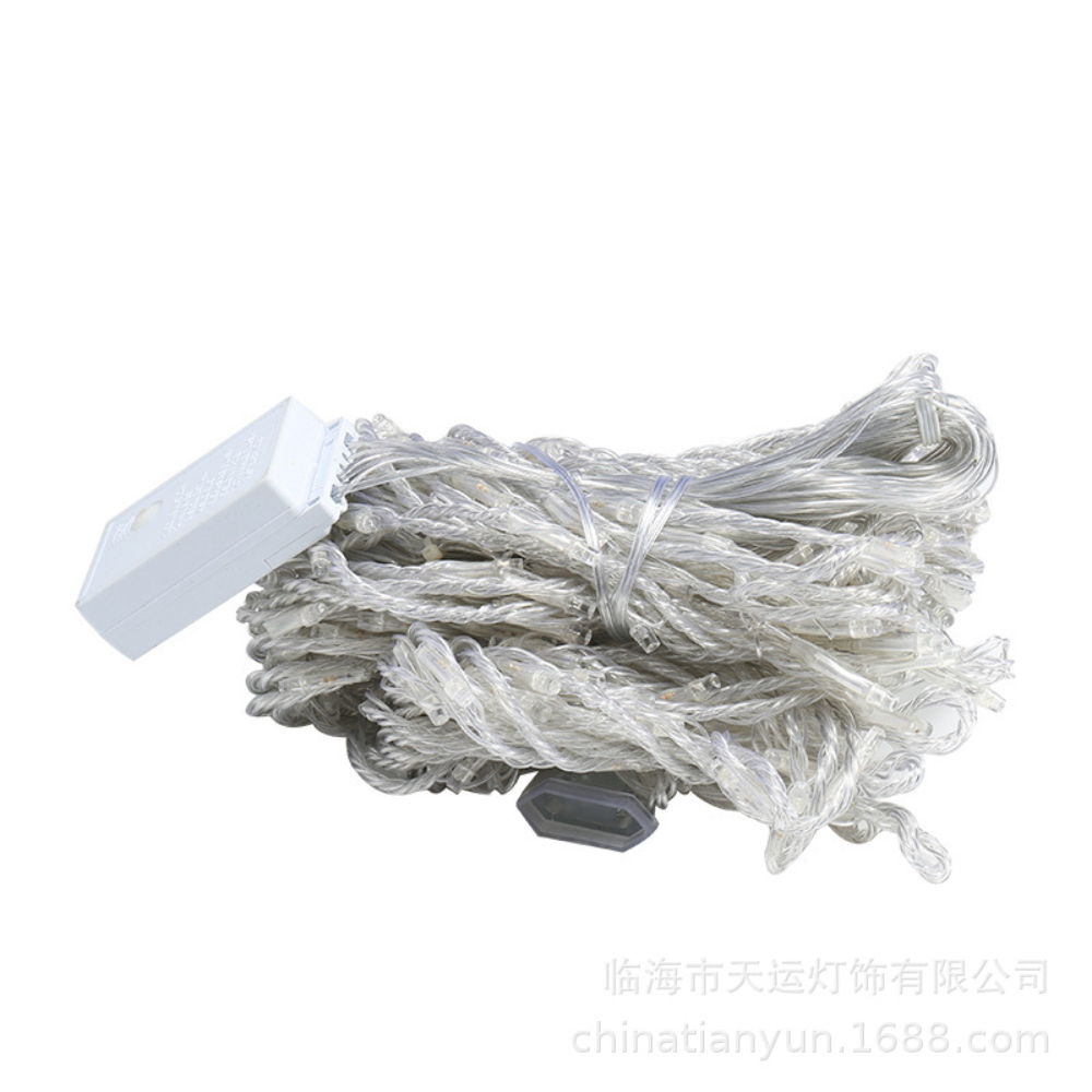 LEDカーテンライトガーランド,クリスマスデコレーション,ストリート,8モード,屋外,新年,4m, 20m