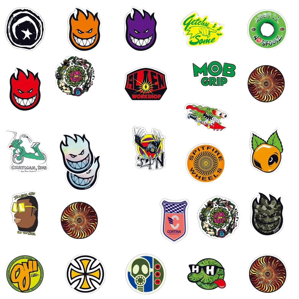 10/30/50/100 Uds nuevas pegatinas geniales de moda para monopatín para maleta, portátil, equipaje, nevera, teléfono, estilo de coche, calcomanía DIY