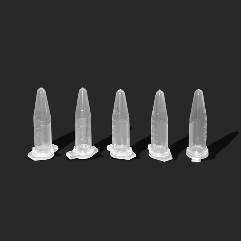 1000 Chiếc 0.5Ml Mẫu Khay Chứa Trong Suốt Thử Nghiệm Ống Nhựa Máy Ly Tâm Lọ Với Phẳng-Top Ốp Nắp