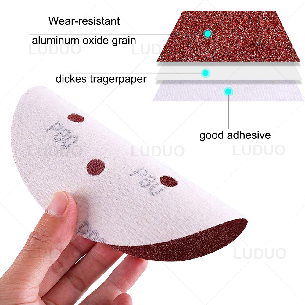 3/2 Inch Đĩa Lót Giấy Nhám Mài Mòn Dụng Cụ Cầm Tay Cho Đèn Pha Ô Tô Sửa Chữa Phục Hồi Bánh Đánh Bóng Gỗ Giấy Chà Nhám