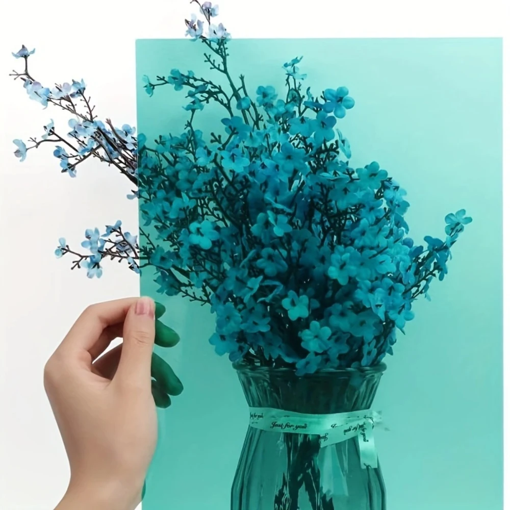 A4 Transparent Colored Plastic Sheet PVC Waterproof Color Filter Sheet 0.3mm Thickness DIY Handmade Material Building Model