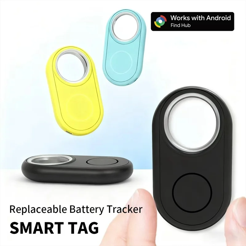 Rastreador GPS para dispositivos Android, localizador que funciona con la aplicación Hub de Google, etiqueta inteligente para mascotas para teléfonos móviles Samsung Pixel, buscador de llaves