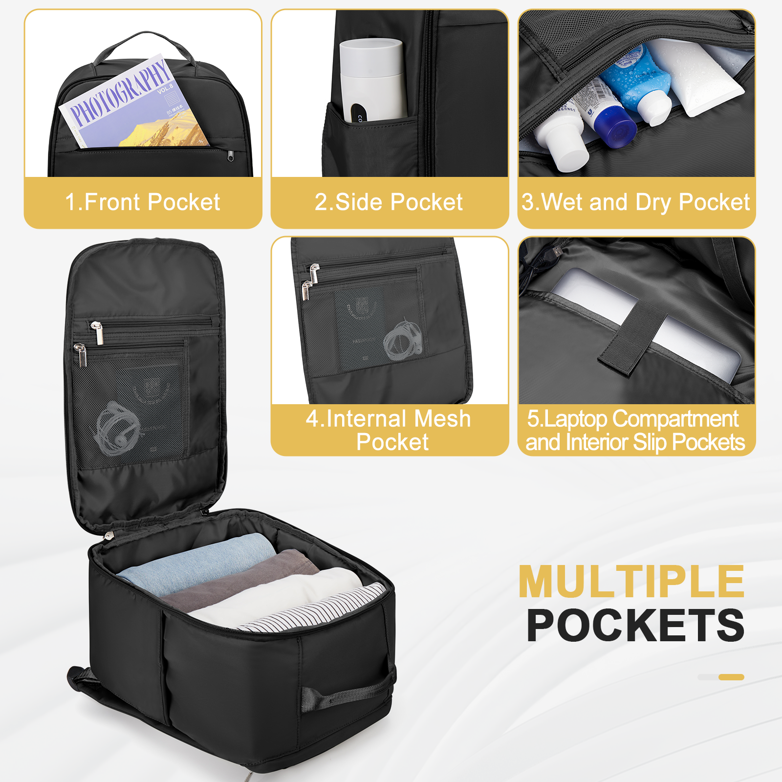 Ryanair Backpack 40x20x25 Cabin Bag, Hand Luggage Travel Backpack for Easyjet Cabin Bag 45x36x20, Laptop Backpack for Women/Men