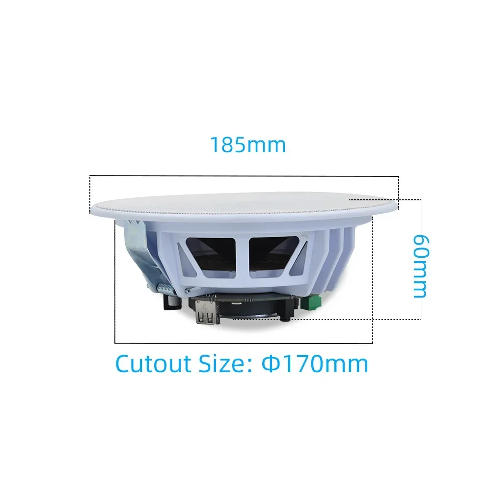 6 inch Bluetooth Ceiling Speaker Home Theater Sound System Build-in Class D Amplifier Stereo Loudspeaker for Residential Hotel