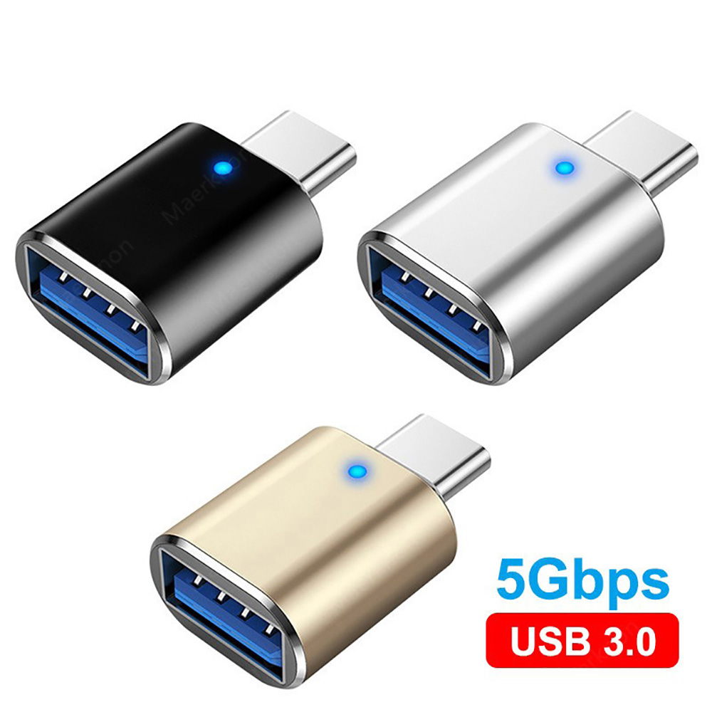 USB C Male To USB Female Converter Type C To USB 3.0 OTG Adapter For Macbook Air Pro Samsung S21 S20 Xiaomi Type C OTG Connector
