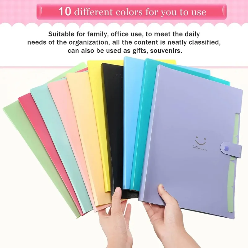 Бумага формата А4, 5 карманов, расширяющаяся папка для файлов, карманы, органайзер для документов-гармошки