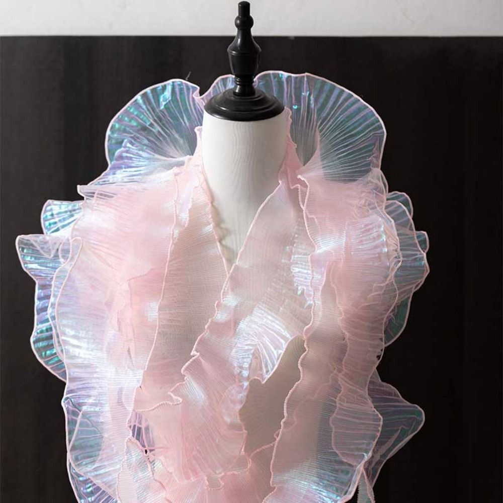 マーメイドカラーのプリーツレースリボン生地,衣類の供給,フリル,手工芸品,幅12cm,1ヤード,新品