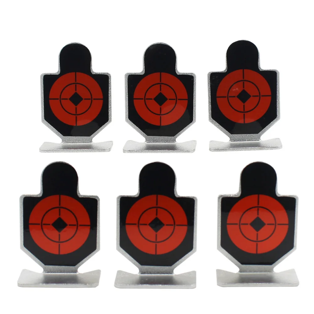 VULPO 6 unids/lote juego de objetivos de tiro táctico duradero caza Airsoft práctica objetivo de Metal