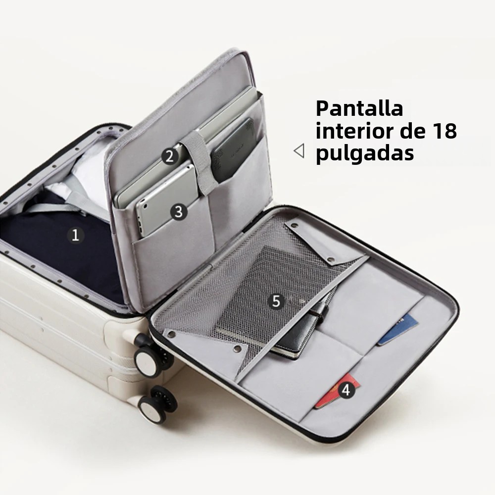 Hanke maleta de mano diseño estético 7mm marco de aluminio equipaje rodante cabina de embarque PC rueda giratoria cerradura TSA 18 "20"