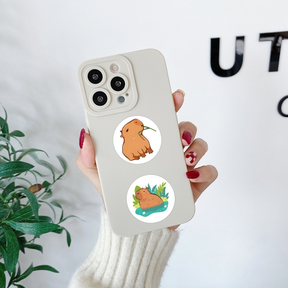 100-500pcs Plump Capybara Stickers paper Cute Cartoon Water dol Animals Stickers DIY Scrapbook Water dolphin Adhesive Labels