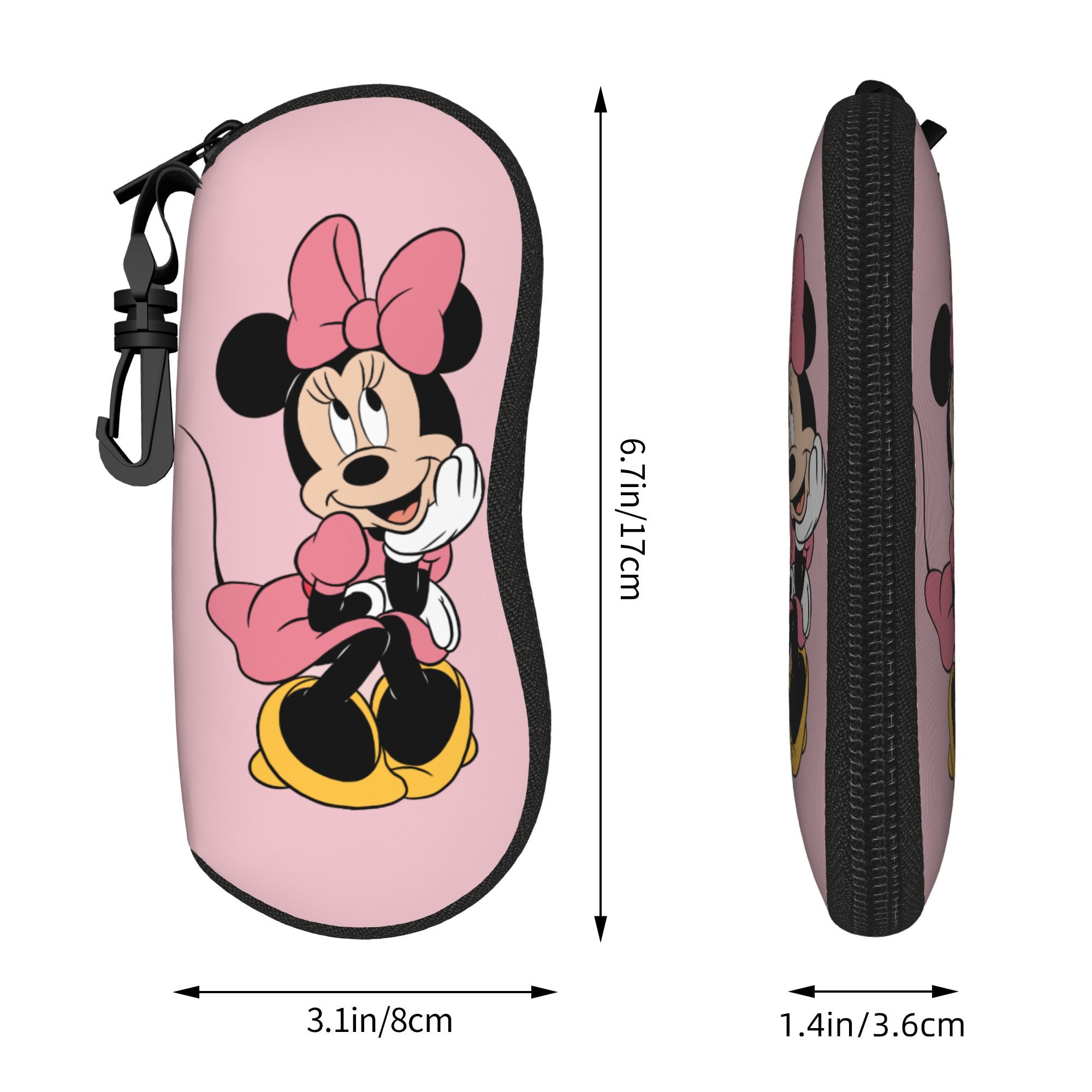 Adorável caso de óculos dos desenhos animados minnie mouse mickey mercadoria óculos protetor caixa de óculos dos desenhos animados