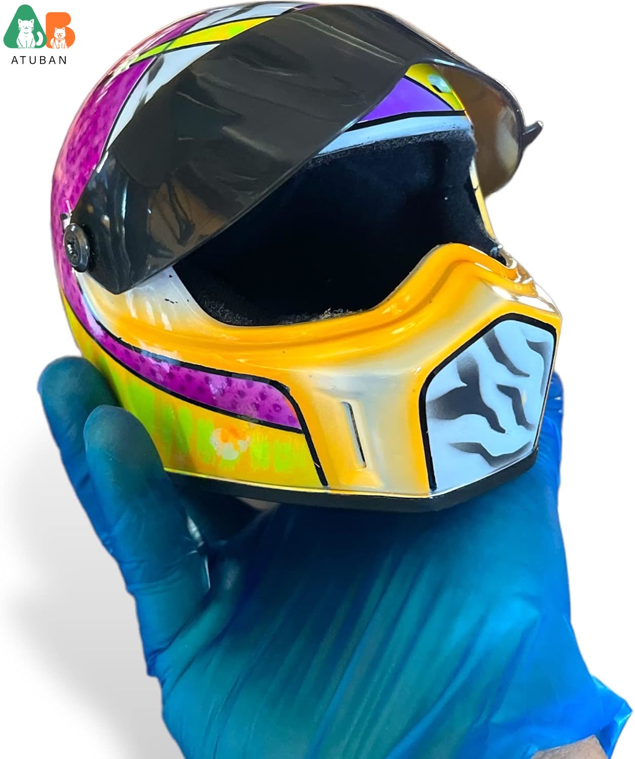 DIY-Pet Helmets,Cat Helmet,Outdoor Mini Head Protecting Safe Hat,Motorcycle Helmet Decorative,Pet Photo Props Accessorie