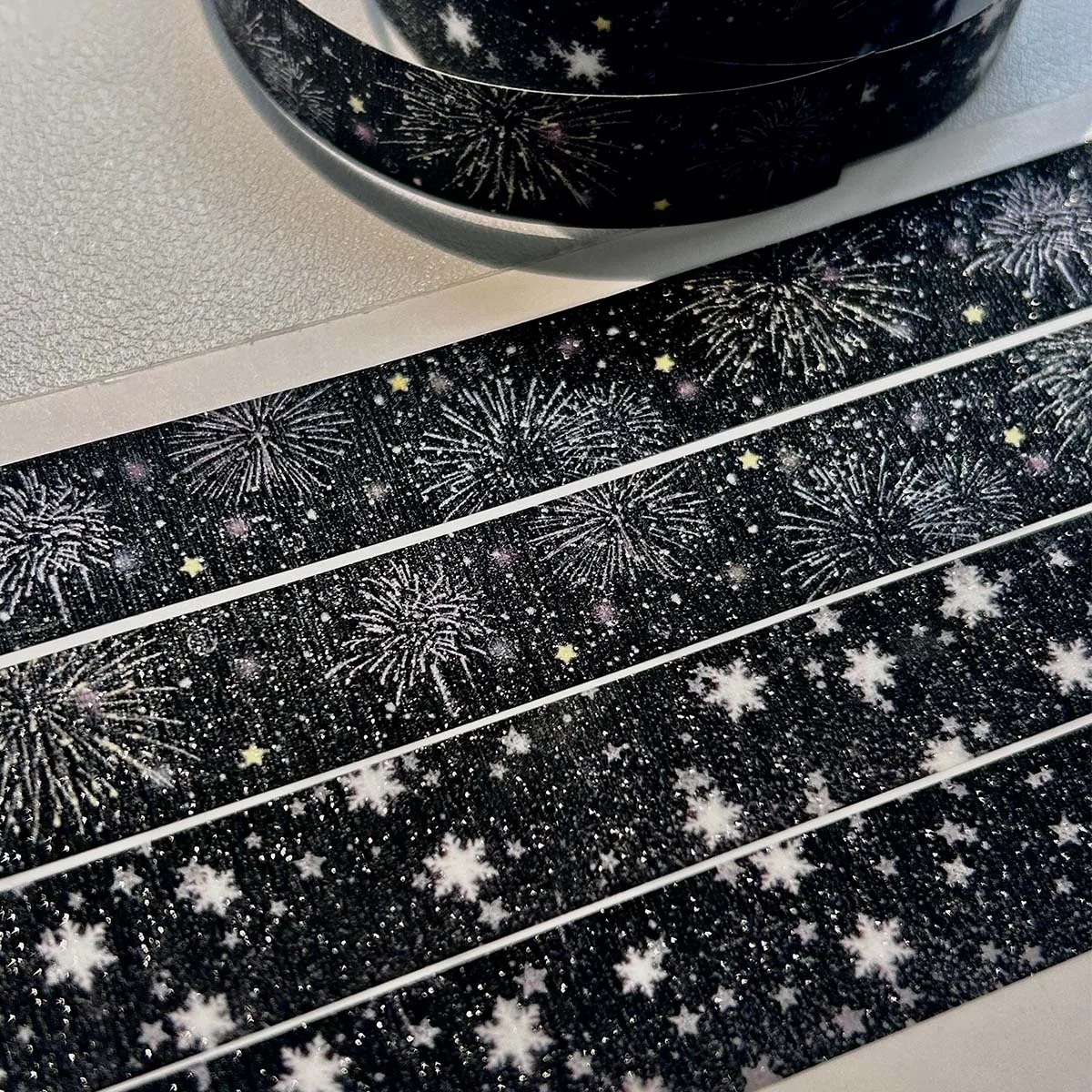 WAKAWAKA 冬テーマ和紙テープ光沢のある花火デコマスキングテープスクラップブッキング用デカール芸術 Diy 工芸品アルバムジャーナル