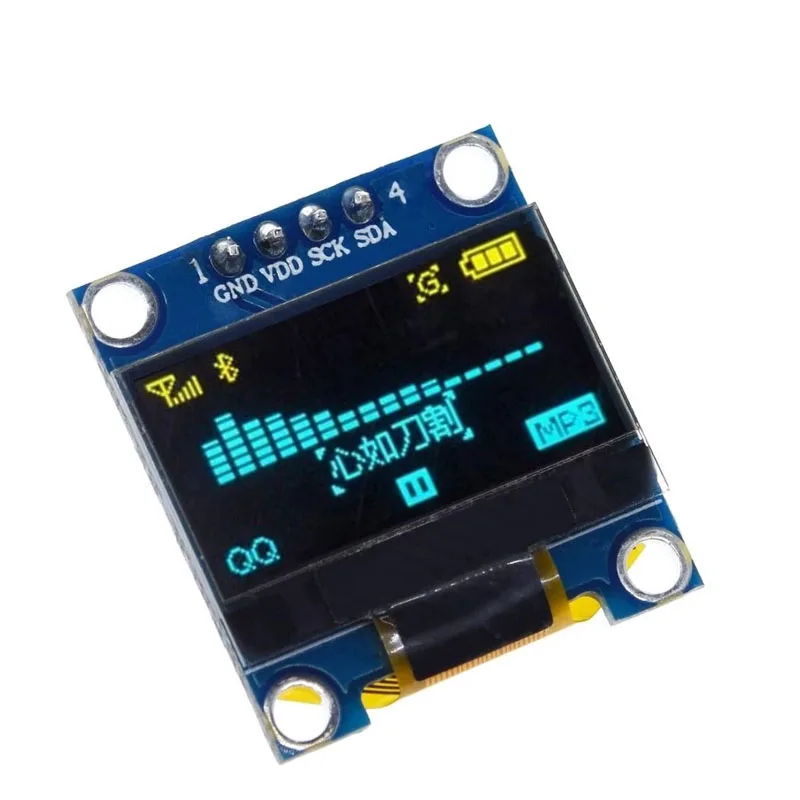 0.96-inch OLED liquid crystal display module 12864 SPI blue yellow white stm32/51/ routine