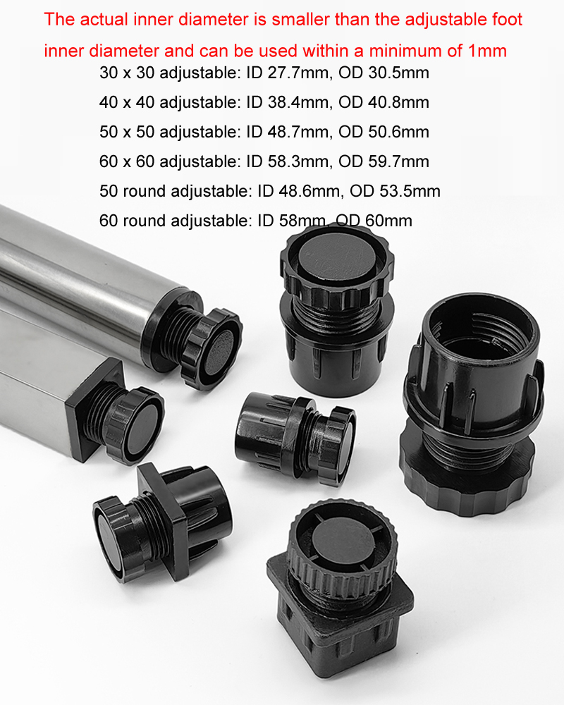 Коврики для ног с регулируемой высотой, круглые квадратные ножки для шкафа, барные ножки, ножки для журнального столика, ножки для мебельной фурнитуры, разъемы