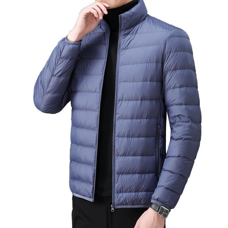 Jaqueta Masculina de Aodão com Capuz Curto, Tamanho ande, Solta, Quente e Moderna, Versão Longa para a Primavera